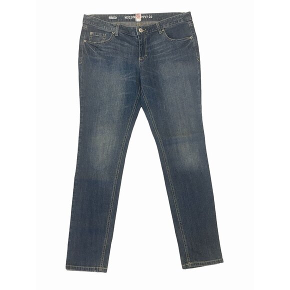 women's mid rise skinny jean dark wash Fit 6 stretch NWOT sz 17 - Picture 1 of 7
